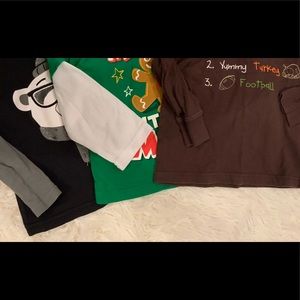 Toddler Boy Holiday Tees 3T Lot of 3 Q014